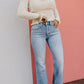 💜 LAST DAY PROMOTION - 50%OFF 💜High Rise Vintage Wash Tummy Control Top Straight Leg Jeans