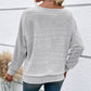 💜 LAST DAY PROMOTION - 50%OFF 💜Solid Round-Neck Striped Top with Long Sleeves