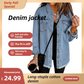 💜 LAST DAY PROMOTION - 50%OFF 💜Oversized Fringe Denim Jean Jacket with Pocket