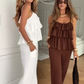 💜 LAST DAY PROMOTION - 50%OFF 💜 Sleeveless Layered Ruffle Detail Jumpsuit