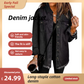 💜 LAST DAY PROMOTION - 50%OFF 💜Oversized Fringe Denim Jean Jacket with Pocket