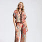 💜 LAST DAY PROMOTION - 50%OFF 💜Women's Printed Top & Wide Leg Pants 2-Piece Set