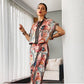 💜 LAST DAY PROMOTION - 50%OFF 💜Women's Printed Top & Wide Leg Pants 2-Piece Set