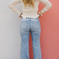 💜 LAST DAY PROMOTION - 50%OFF 💜High Rise Vintage Wash Tummy Control Top Straight Leg Jeans