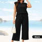 💜 LAST DAY PROMOTION - 50%OFF 💜 Women's Casual Sleeveless Top & Wide-Leg Pants Set