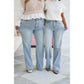 💜 LAST DAY PROMOTION - 50%OFF 💜High Rise Vintage Wash Tummy Control Top Straight Leg Jeans
