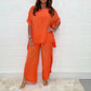 💜 LAST DAY PROMOTION - 50%OFF 💜 Floaty 2 Piece Sleeved Trouser Set