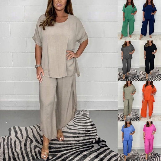 💜 LAST DAY PROMOTION - 50%OFF 💜 Floaty 2 Piece Sleeved Trouser Set