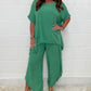 💜 LAST DAY PROMOTION - 50%OFF 💜 Floaty 2 Piece Sleeved Trouser Set