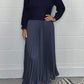 💜 LAST DAY PROMOTION - 50%OFF 💜Women's solid color Long Sleeve Jumper & Pleated Bottom Dress