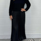 💜 LAST DAY PROMOTION - 50%OFF 💜Women's solid color Long Sleeve Jumper & Pleated Bottom Dress