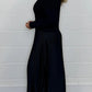💜 LAST DAY PROMOTION - 50%OFF 💜Women's solid color Long Sleeve Jumper & Pleated Bottom Dress