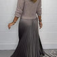 💜 LAST DAY PROMOTION - 50%OFF 💜Women's solid color Long Sleeve Jumper & Pleated Bottom Dress