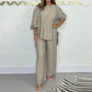 💜 LAST DAY PROMOTION - 50%OFF 💜Women's Long Sleeve High Waisted Wide Leg Pants Suit