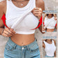 💜 LAST DAY PROMOTION - 50%OFF 💜 Ribbed Stretchy Tank Top with Shelf Bra