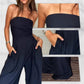 💜 LAST DAY PROMOTION - 50%OFF 💜 Women's Strapless Jumpsuit With Pockets