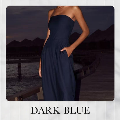 💜 LAST DAY PROMOTION - 50%OFF 💜 Women's Strapless Jumpsuit With Pockets