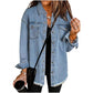 💜 LAST DAY PROMOTION - 50%OFF 💜Oversized Fringe Denim Jean Jacket with Pocket