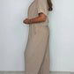 💜 LAST DAY PROMOTION - 50%OFF 💜 Women's V-Neck Solid Color Loose Waisted Jumpsuit