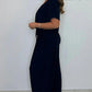 💜 LAST DAY PROMOTION - 50%OFF 💜 Women's V-Neck Solid Color Loose Waisted Jumpsuit