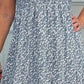 💜 LAST DAY PROMOTION - 50%OFF 💜Women's Elegant Floral Print High-Waisted Ruffle Cap Sleeve Dress