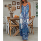 💜 LAST DAY PROMOTION - 50%OFF 💜 Women’s Retro Print V-Neck Sleeveless Maxi Dress