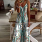💜 LAST DAY PROMOTION - 50%OFF 💜 Women’s Retro Print V-Neck Sleeveless Maxi Dress