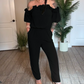 💜 LAST DAY PROMOTION - 50%OFF 💜 Off-The-Shoulder Ruffle Jumpsuit