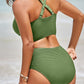 💃2025 New Type - 50% OFF 👙Textured Knot-Front High-Waisted Bikini Set