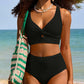 💃2025 New Type - 50% OFF 👙Textured Knot-Front High-Waisted Bikini Set