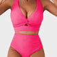 💃2025 New Type - 50% OFF 👙Textured Knot-Front High-Waisted Bikini Set