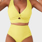 💃2025 New Type - 50% OFF 👙Textured Knot-Front High-Waisted Bikini Set
