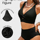 💃2025 New Type - 50% OFF 👙Textured Knot-Front High-Waisted Bikini Set