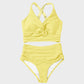 💃2025 New Type - 50% OFF 👙Textured Knot-Front High-Waisted Bikini Set