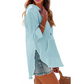 💜 LAST DAY PROMOTION - 50%OFF 💜 Women's Solid V-Neck Long Sleeve Hooded Top with Pocket