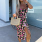 💜 LAST DAY PROMOTION - 50%OFF 💜 Women's Elegant Floral Print Side Slit Dress