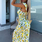 💜 LAST DAY PROMOTION - 50%OFF 💜 Women's Elegant Floral Print Side Slit Dress