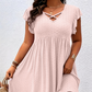 💜 LAST DAY PROMOTION - 50%OFF 💜Women's V-Neck Ruffle Trim Dress