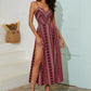 💜 LAST DAY PROMOTION - 50%OFF 💜 Women’s Trendy Print Spaghetti Strap Maxi Dress with Side Slit