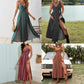 💜 LAST DAY PROMOTION - 50%OFF 💜 Women’s Trendy Print Spaghetti Strap Maxi Dress with Side Slit