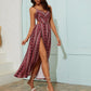 💜 LAST DAY PROMOTION - 50%OFF 💜 Women’s Trendy Print Spaghetti Strap Maxi Dress with Side Slit