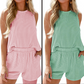 💜 LAST DAY PROMOTION - 50%OFF 💜 Striped Sleeveless Vest & Shorts Two-Piece Set