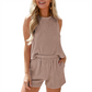 💜 LAST DAY PROMOTION - 50%OFF 💜 Striped Sleeveless Vest & Shorts Two-Piece Set