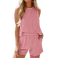 💜 LAST DAY PROMOTION - 50%OFF 💜 Striped Sleeveless Vest & Shorts Two-Piece Set