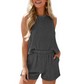 💜 LAST DAY PROMOTION - 50%OFF 💜 Striped Sleeveless Vest & Shorts Two-Piece Set