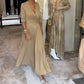 💜 LAST DAY PROMOTION - 50%OFF 💜 Women's Deep V-Neck Wrap Maxi Dress