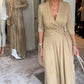 💜 LAST DAY PROMOTION - 50%OFF 💜 Women's Deep V-Neck Wrap Maxi Dress