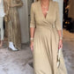 💜 LAST DAY PROMOTION - 50%OFF 💜 Women's Deep V-Neck Wrap Maxi Dress