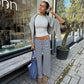 💜 LAST DAY PROMOTION - 50%OFF 💜 Loose and Casual Low-Waist Striped Pants