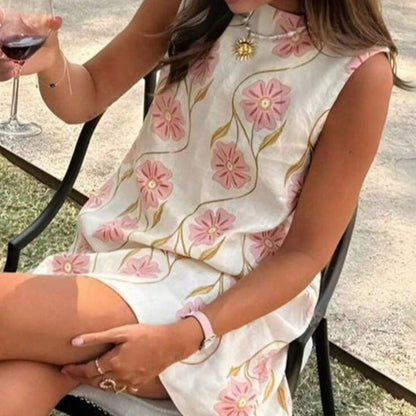 💜 LAST DAY PROMOTION - 50%OFF 💜Women's Casual Sleeveless Floral Print Dress